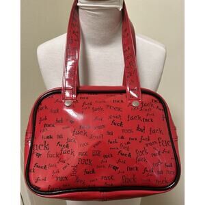 Y2K Vintage Addicted Purse Red F Word Rude Travel Bag Handbag Rare Rockabilly